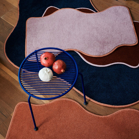 Curvy Mini Rug - Black & Grey