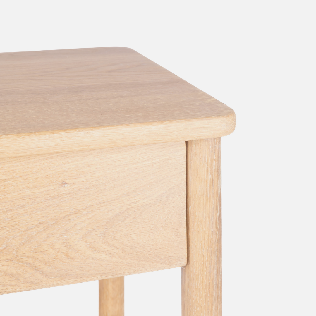 Scalla Oak Bedside Table - Natural