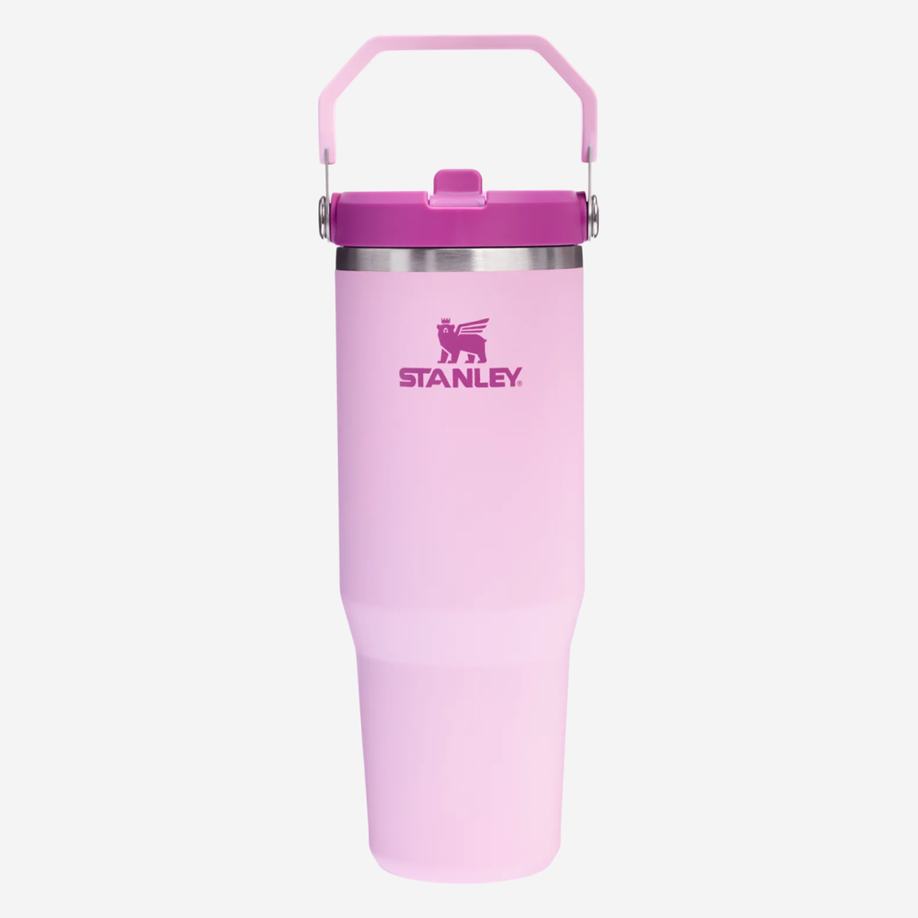 The IceFlow Flip Straw Water Bottle 890ml - Cherry Blossom