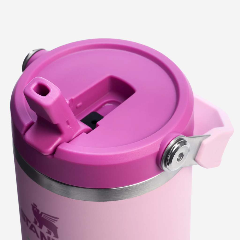 The IceFlow Flip Straw Water Bottle 890ml - Cherry Blossom