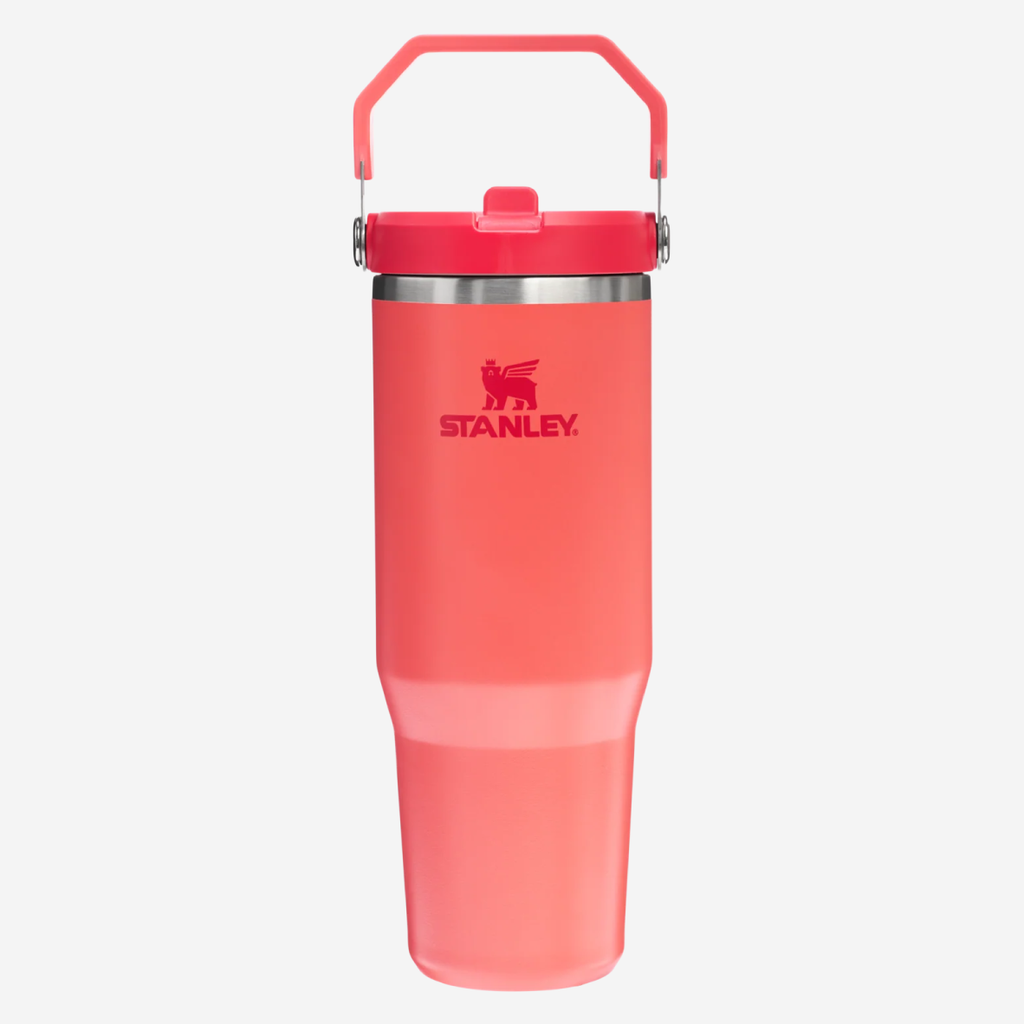 The IceFlow Flip Straw Water Bottle 890ml - Hot Coral