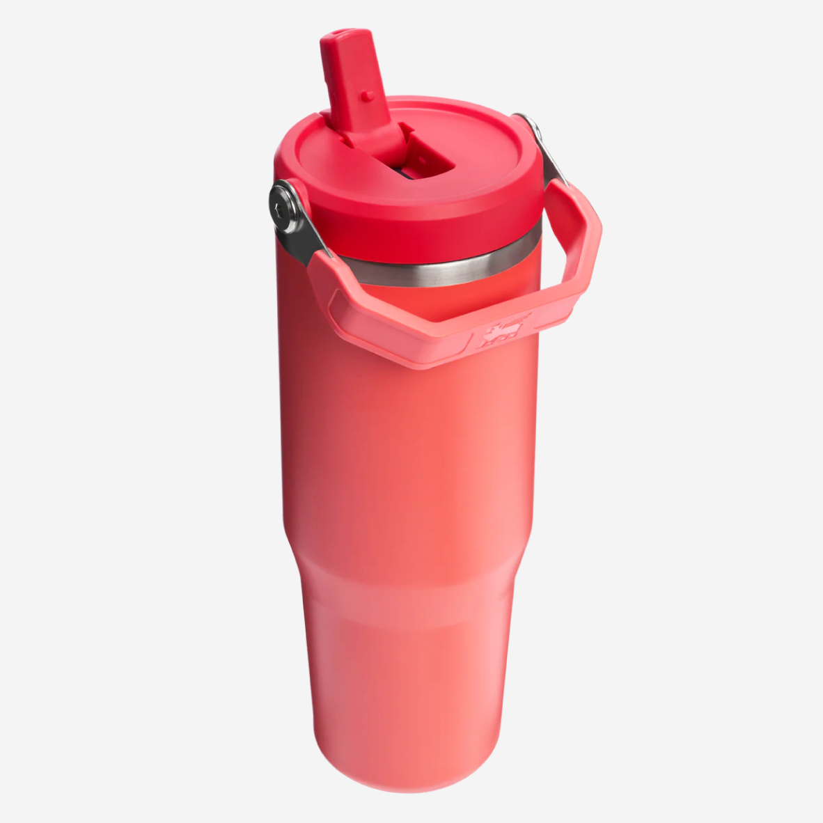 The IceFlow Flip Straw Water Bottle 890ml - Hot Coral