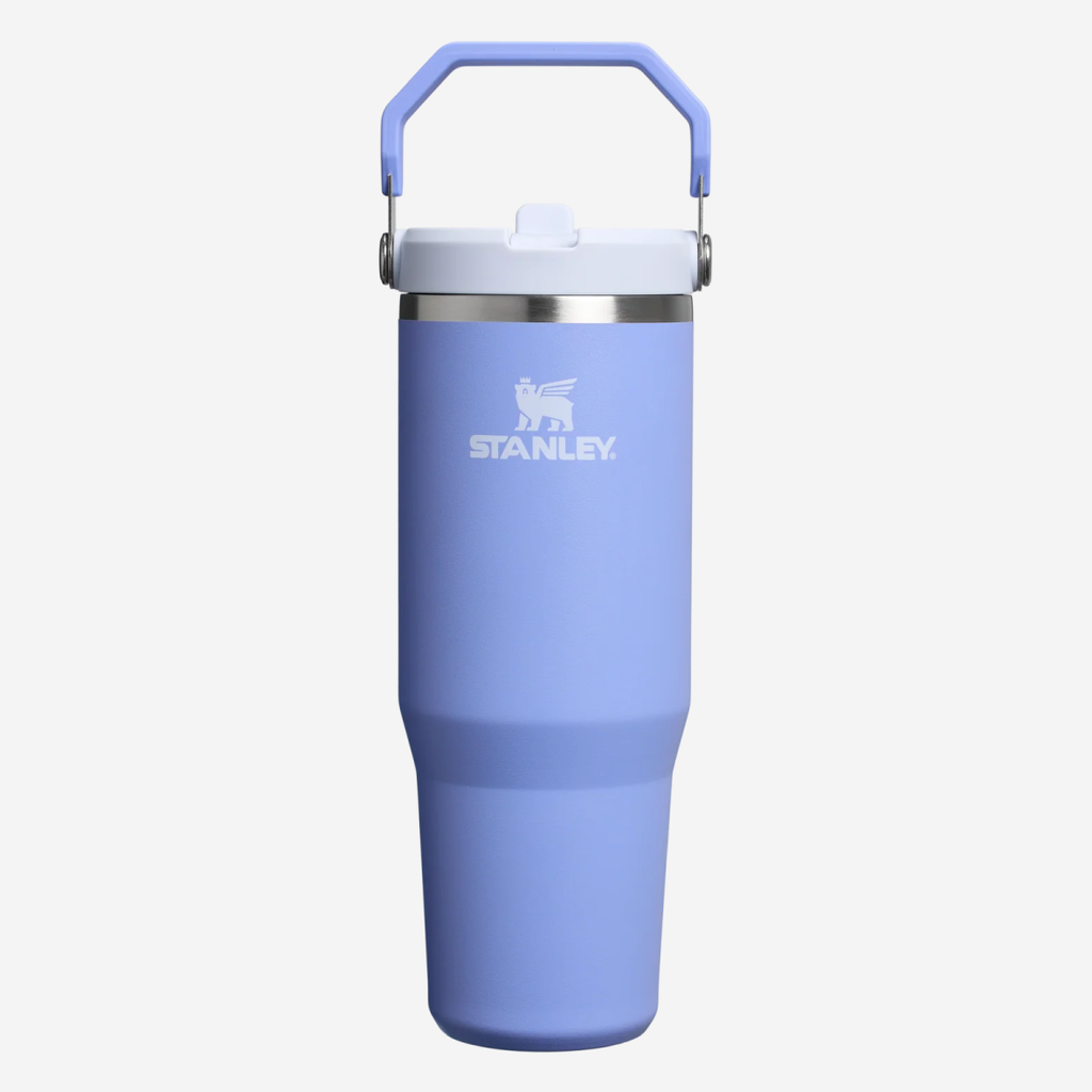 The IceFlow Flip Straw Water Bottle 890ml - Hydrangea