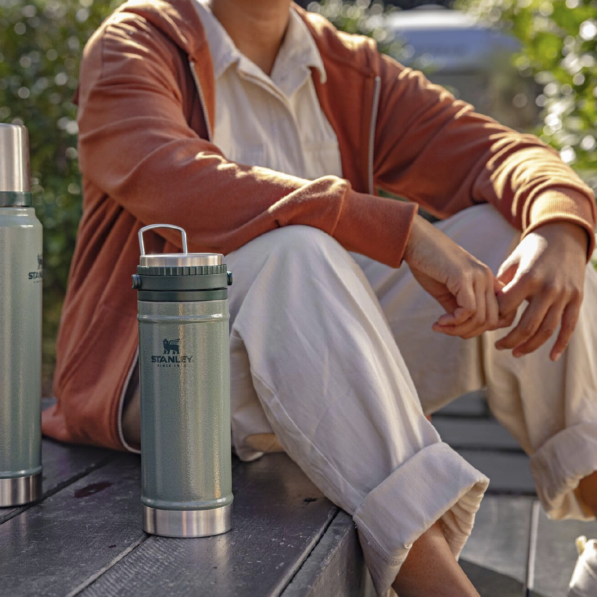 The Classic Travel Press 470ml - Hammertone Green