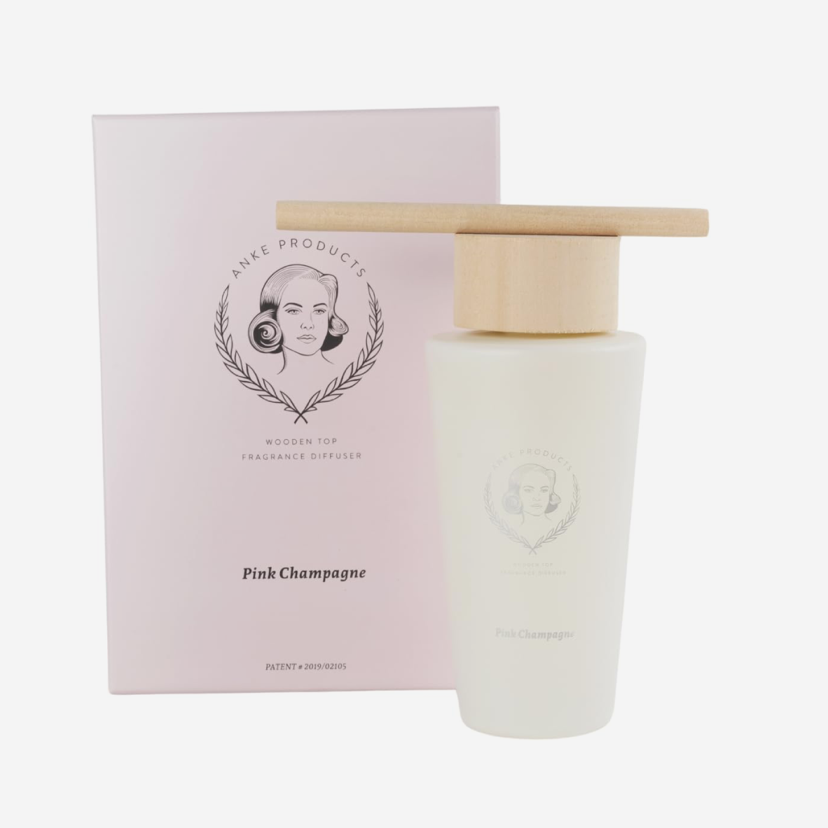 Wooden Top Foyer Diffuser - Pink Champagne