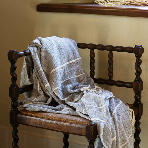 Contemporary Throw - Indigo