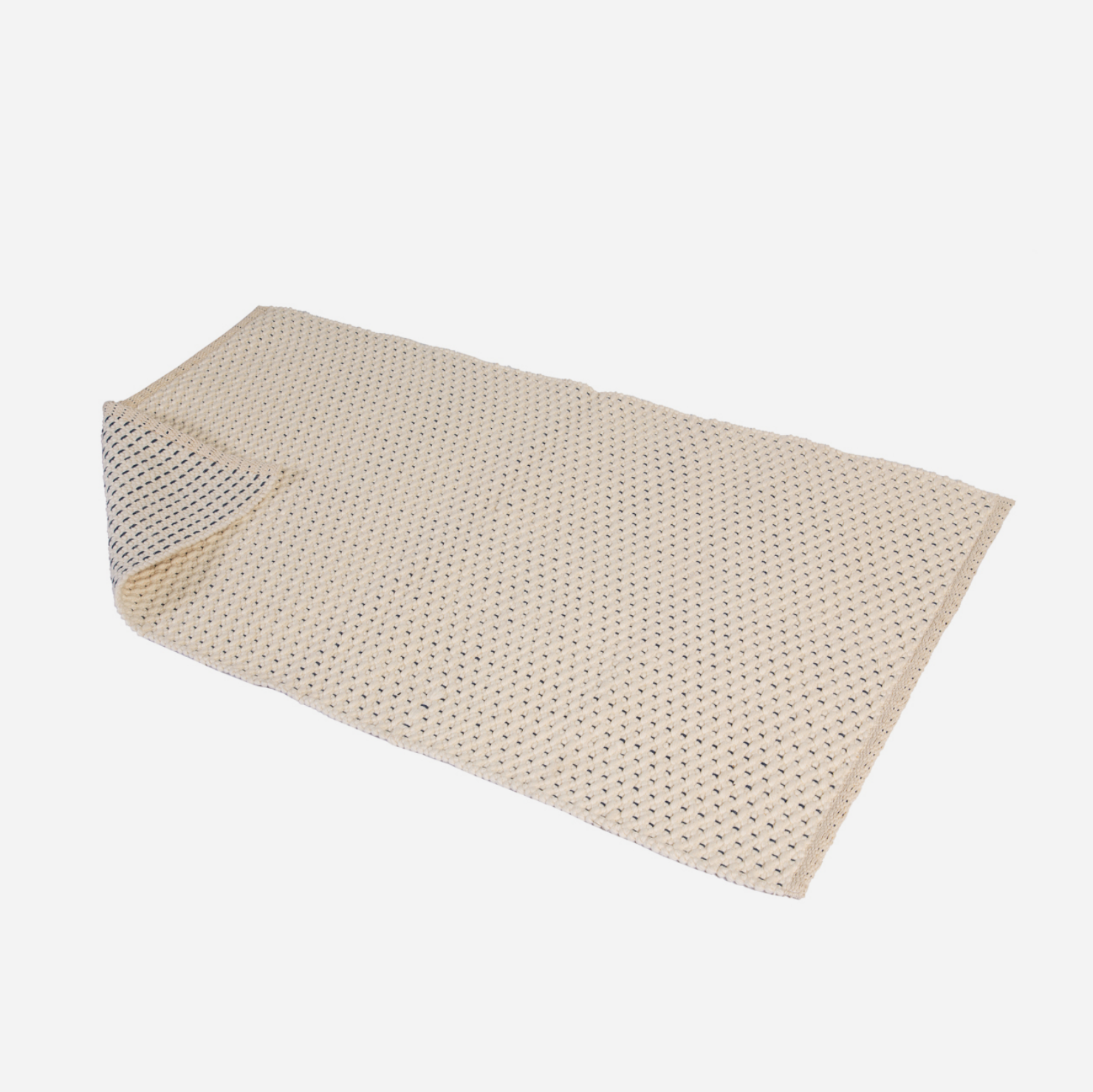 Fancy Twill Rug - Navy Pinstripe