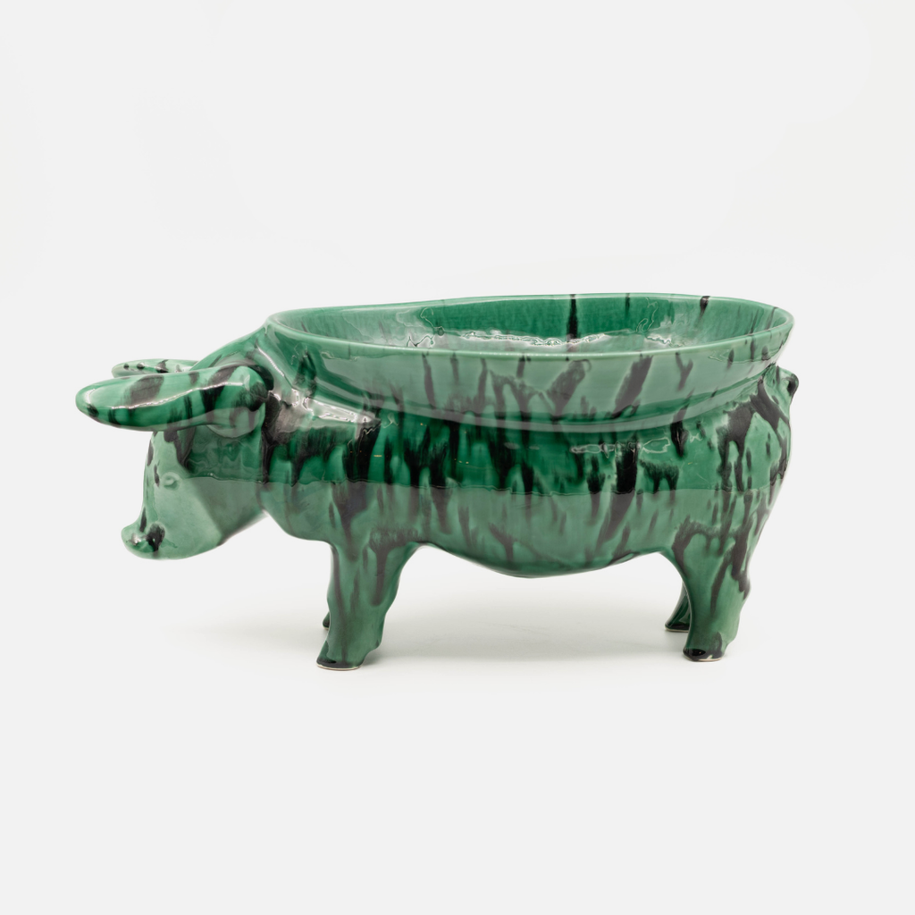 Pig Bowl - Emerald Green