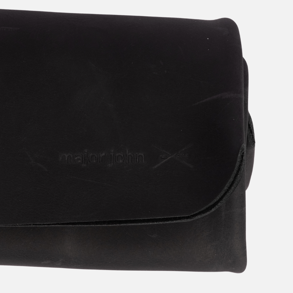 Leather Knife Roll - Black