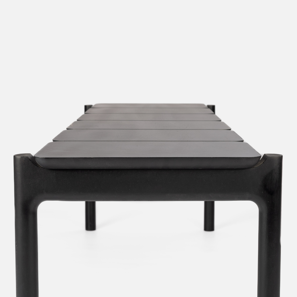 Akari Segmented Bench - Ebony Oak