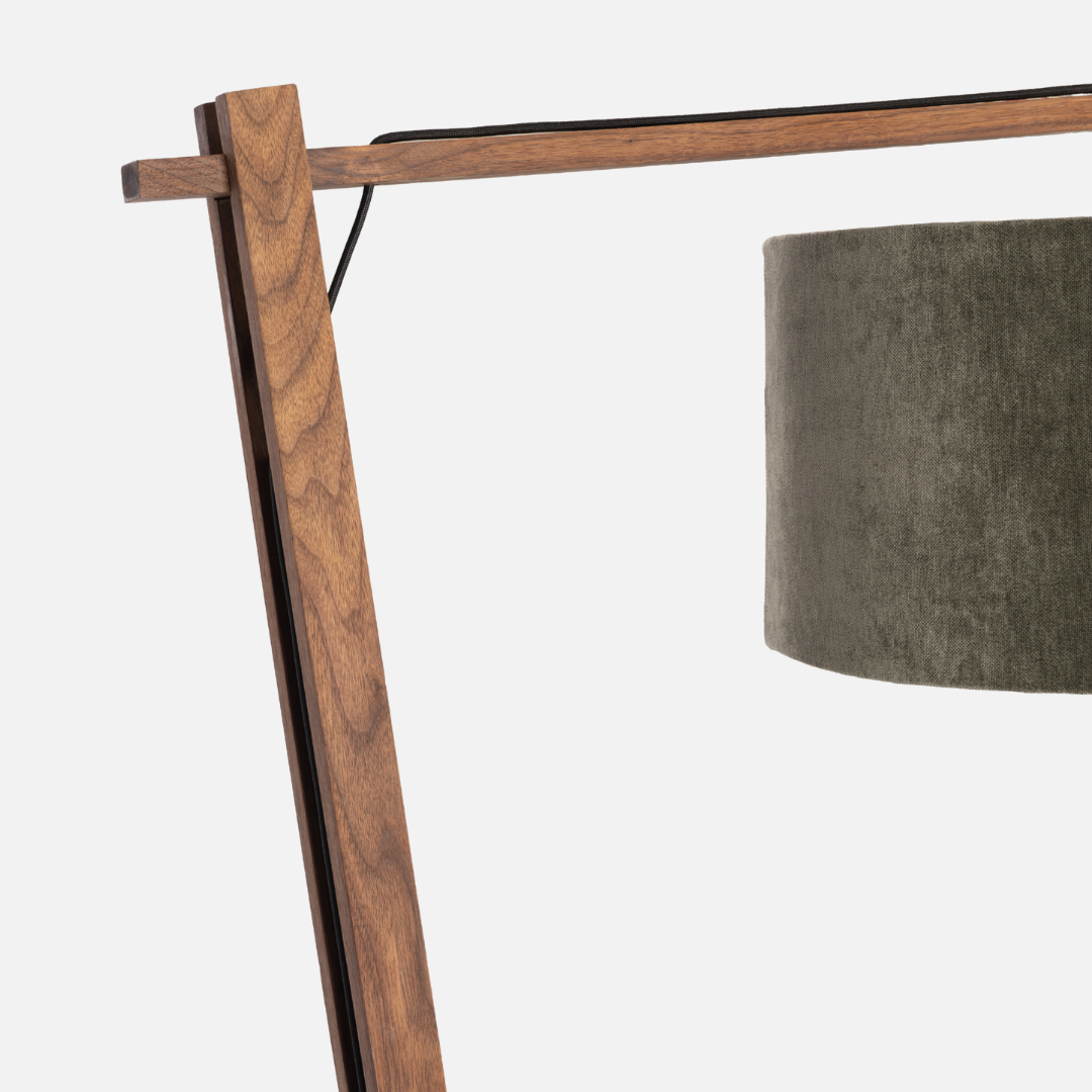 Tetsu Floor Lamp - Walnut / Olive