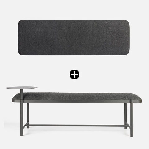 Malmo Bench + Oslo Headboard Combo - Midnight