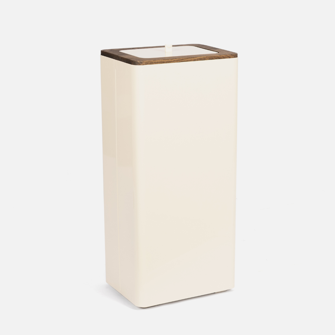 Lacuna Tall Bin - Cream / Dark Oak