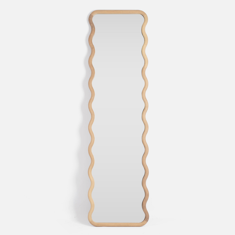 Wavy Standing Mirror - Sold Oak