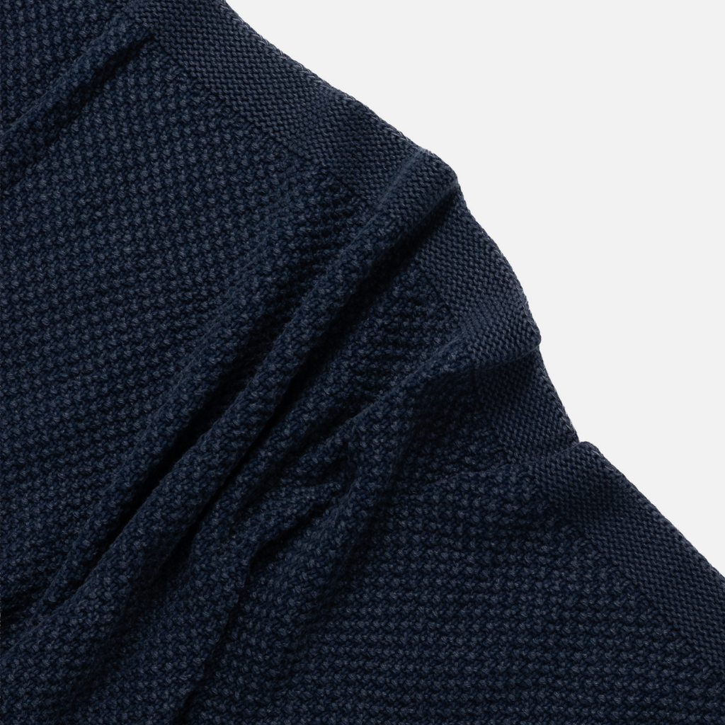 Thick Cotton Throw - Navy