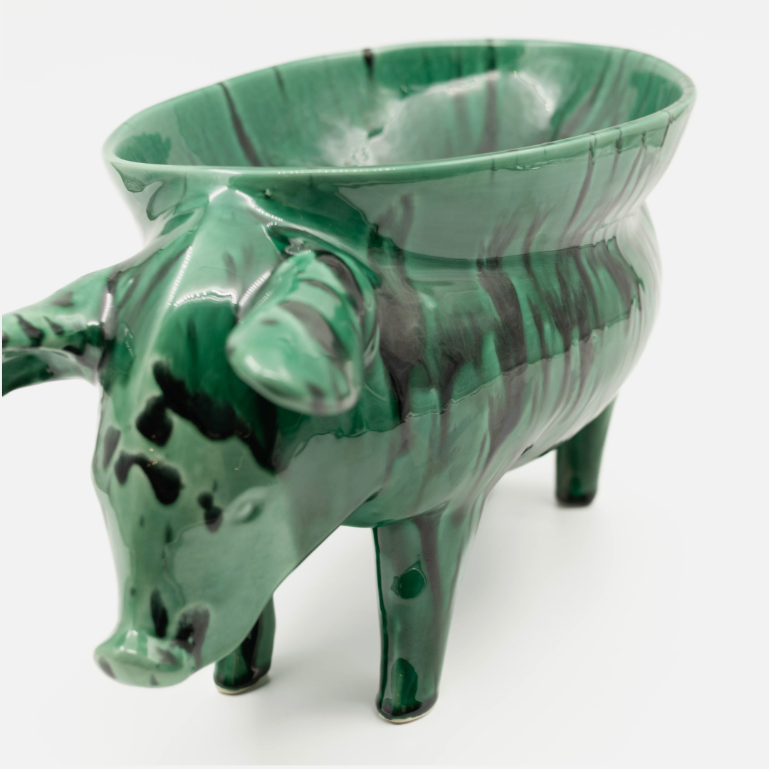 Pig Bowl - Emerald Green