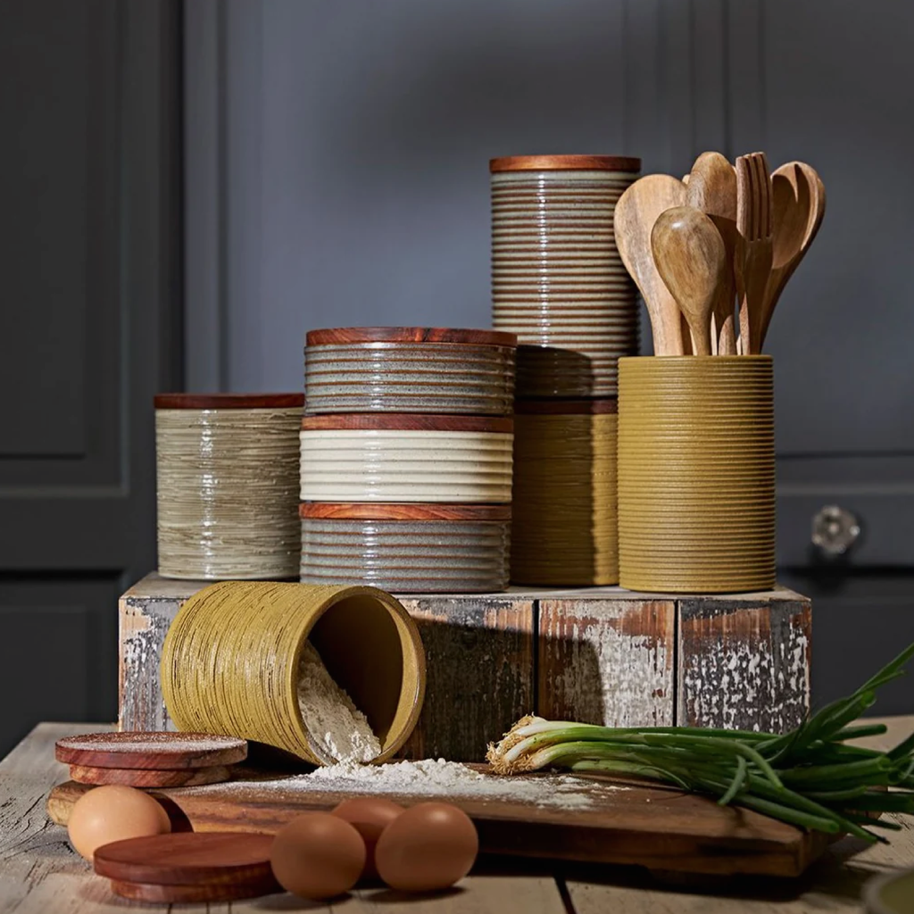 Dry Goods Jar & Lid / Low - Sea Green