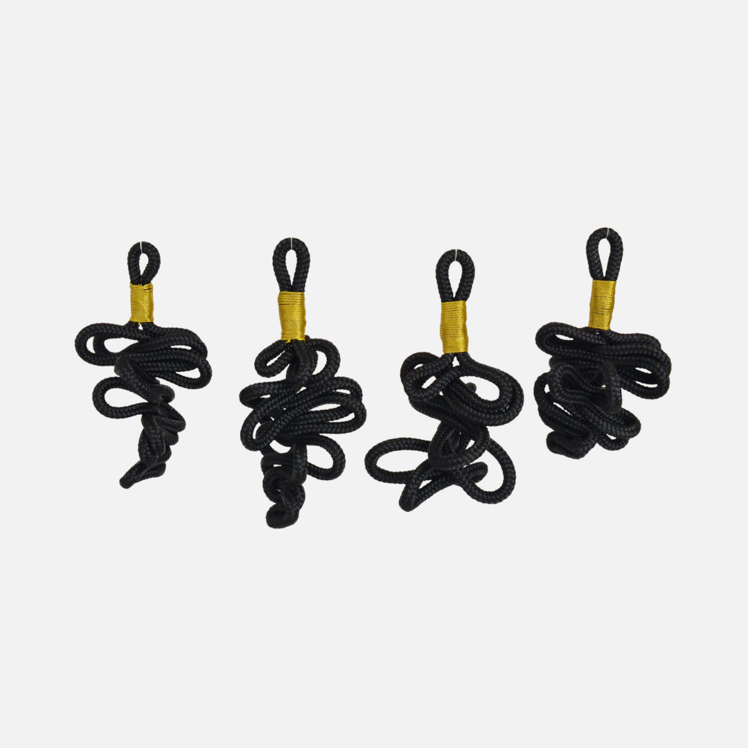 Christmas Decorations (Set of 4) - Black