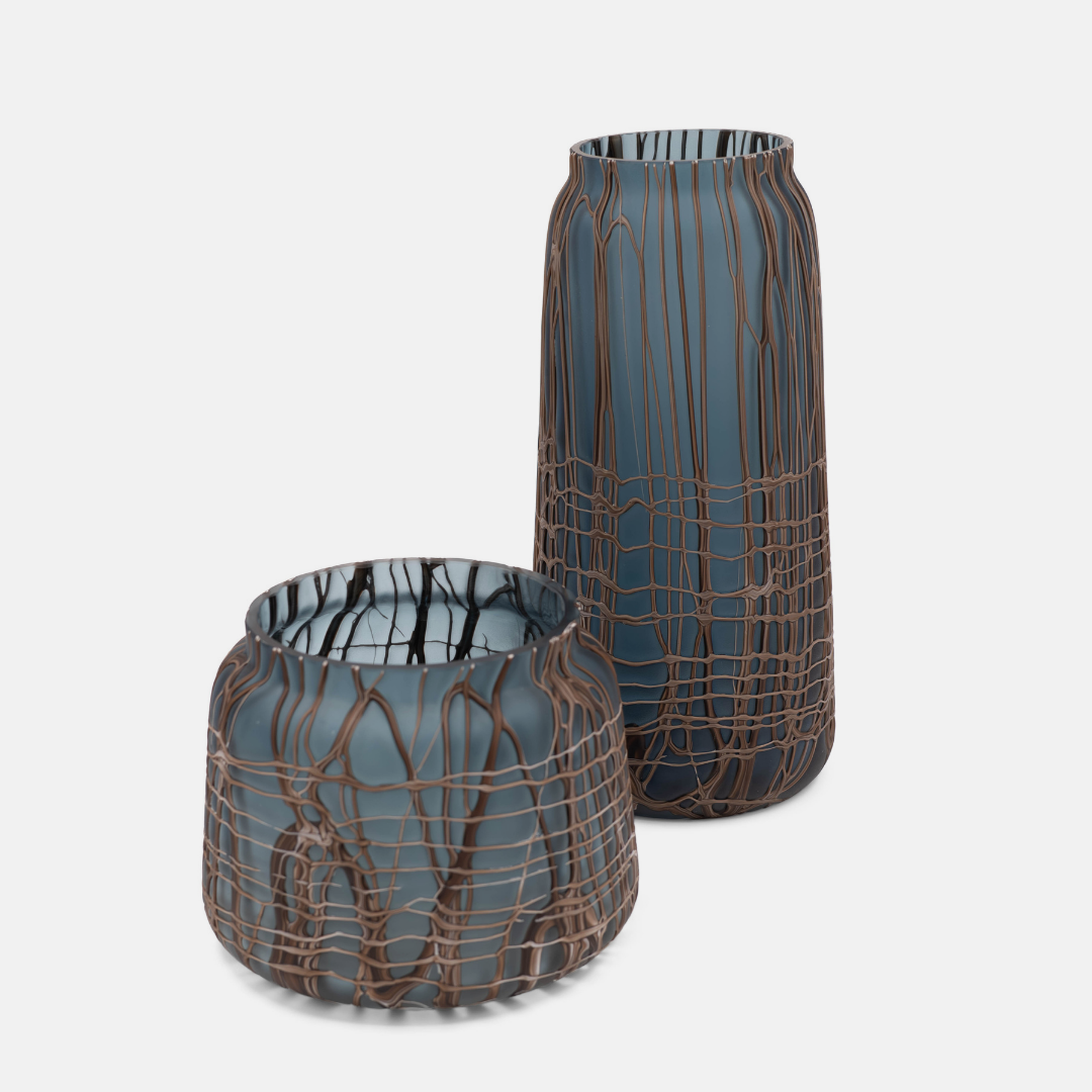 Cocoa Ripple Vase - Short