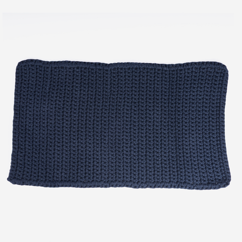 Cotton Crochet Bathmat - Navy