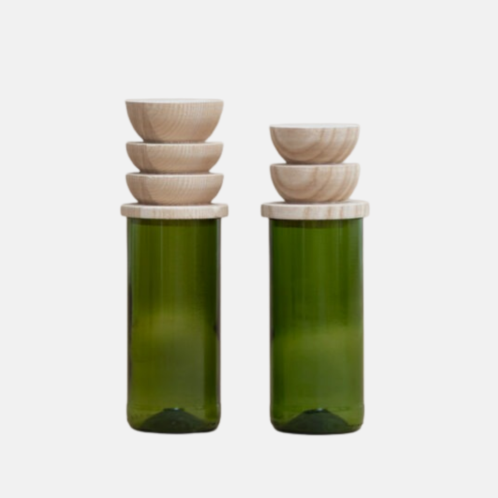 Cylinder Storage Jars (Set of 2) - Abstract
