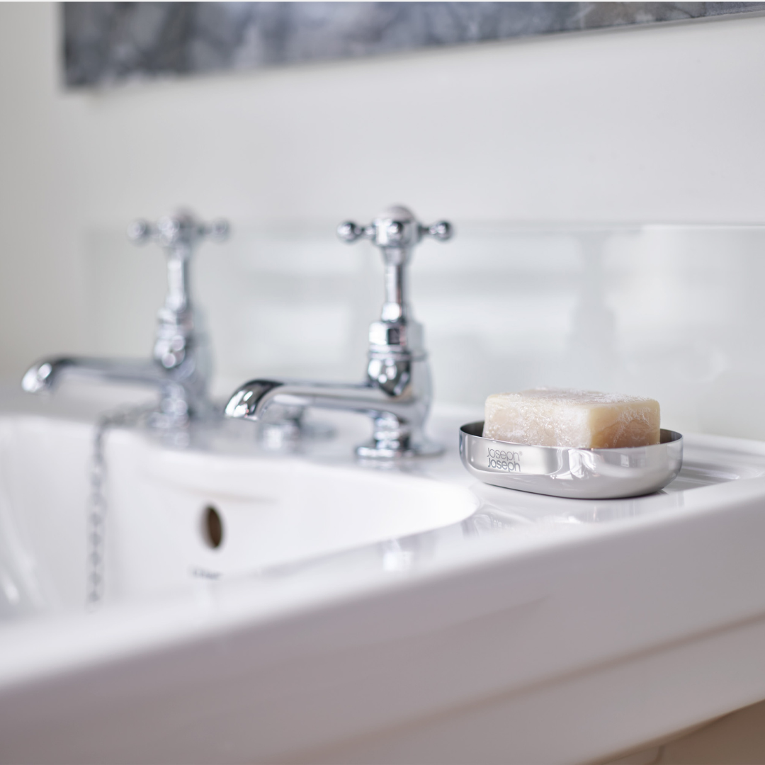 EasyStore™ Luxe Stainless-Steel Soap Dish