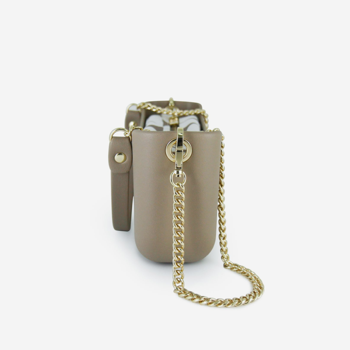 Classic Handbag - Stone - Half Circles Inner - Gold Chain
