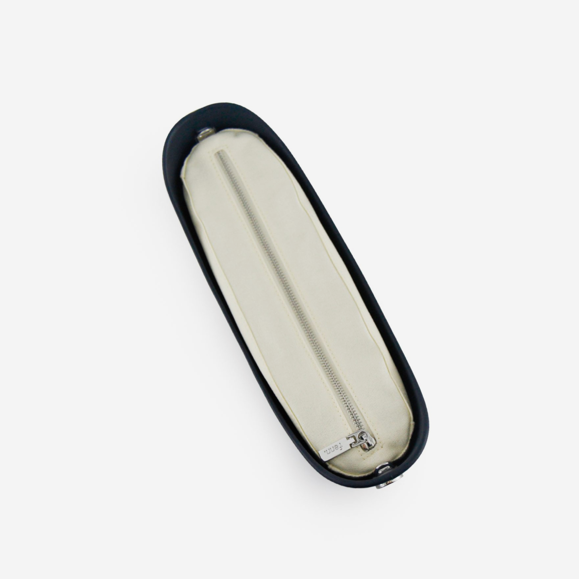 Elegant Handbag - Navy - Beige Inner - Silver Chain