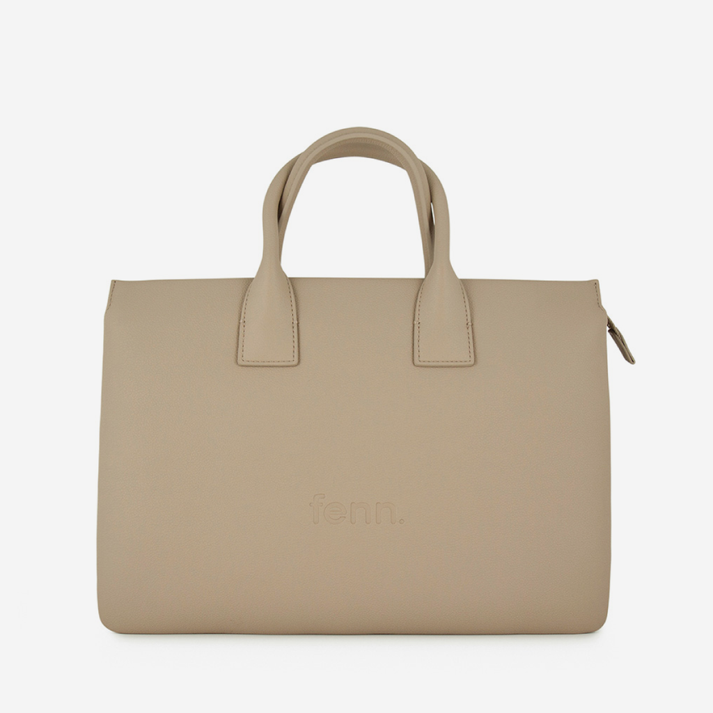 Laptop Bag - Sand - Gold Zip