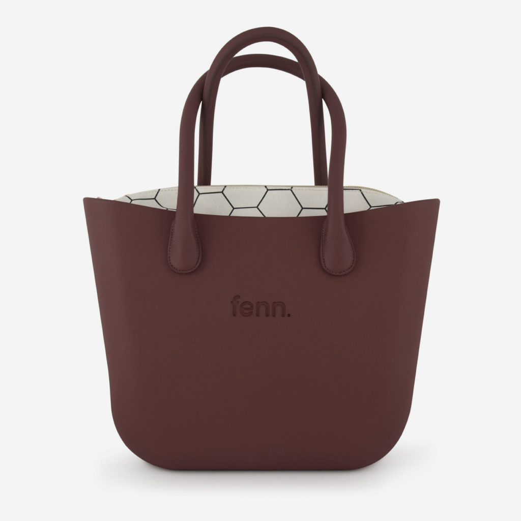 Original Handbag - Maroon - Honeycomb Inner - Maroon Handles
