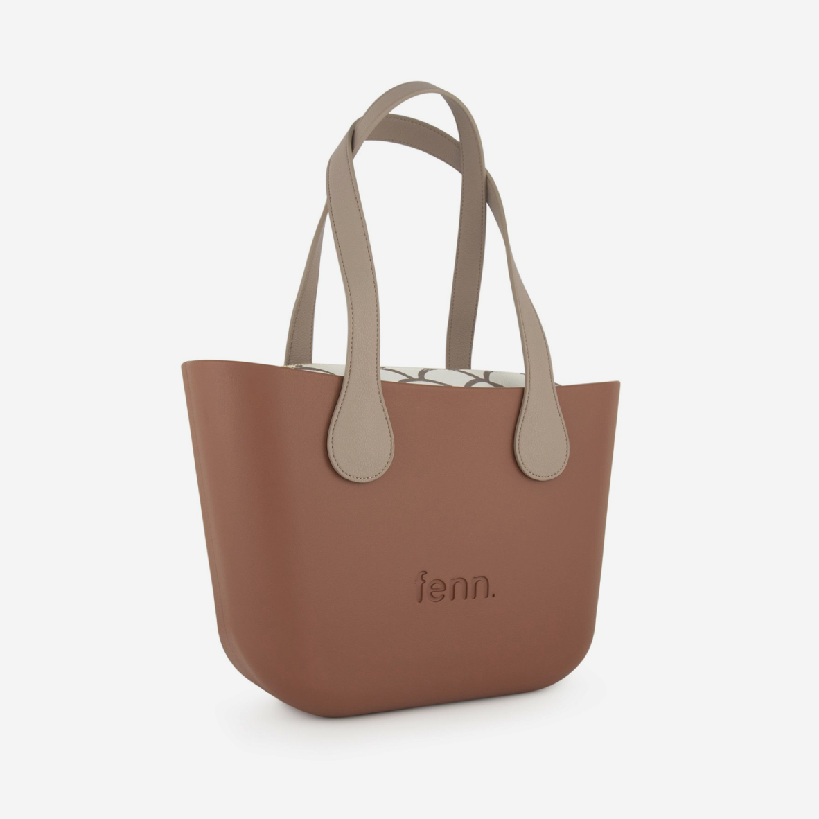 Petite Handbag - Tan - Honeycomb Inner - Light Stone Handles