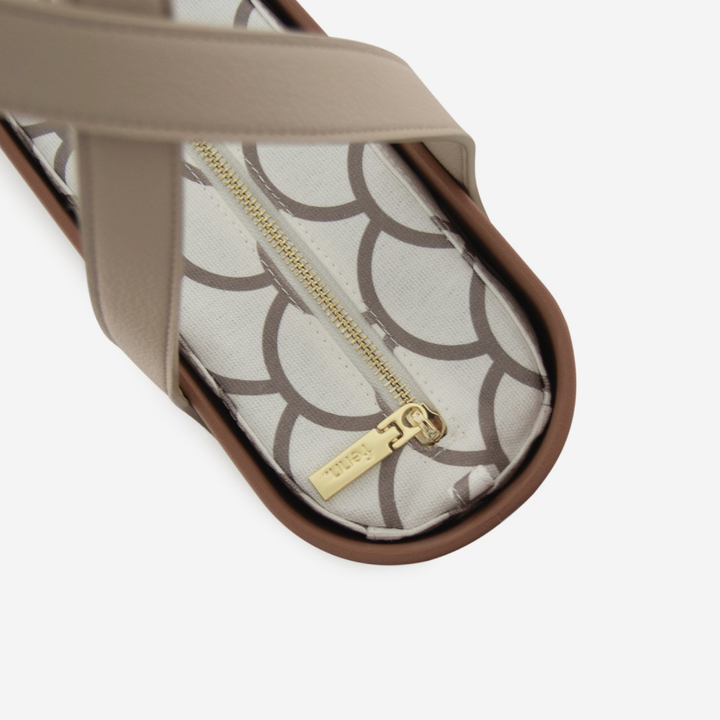 Petite Handbag - Tan - Honeycomb Inner - Light Stone Handles