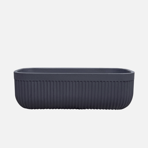 Flute Window Box Planter - Lead