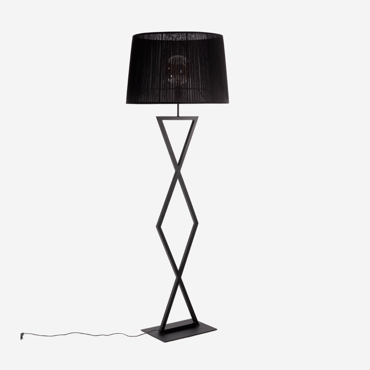 Geo Diamond Floor Lamp - Black