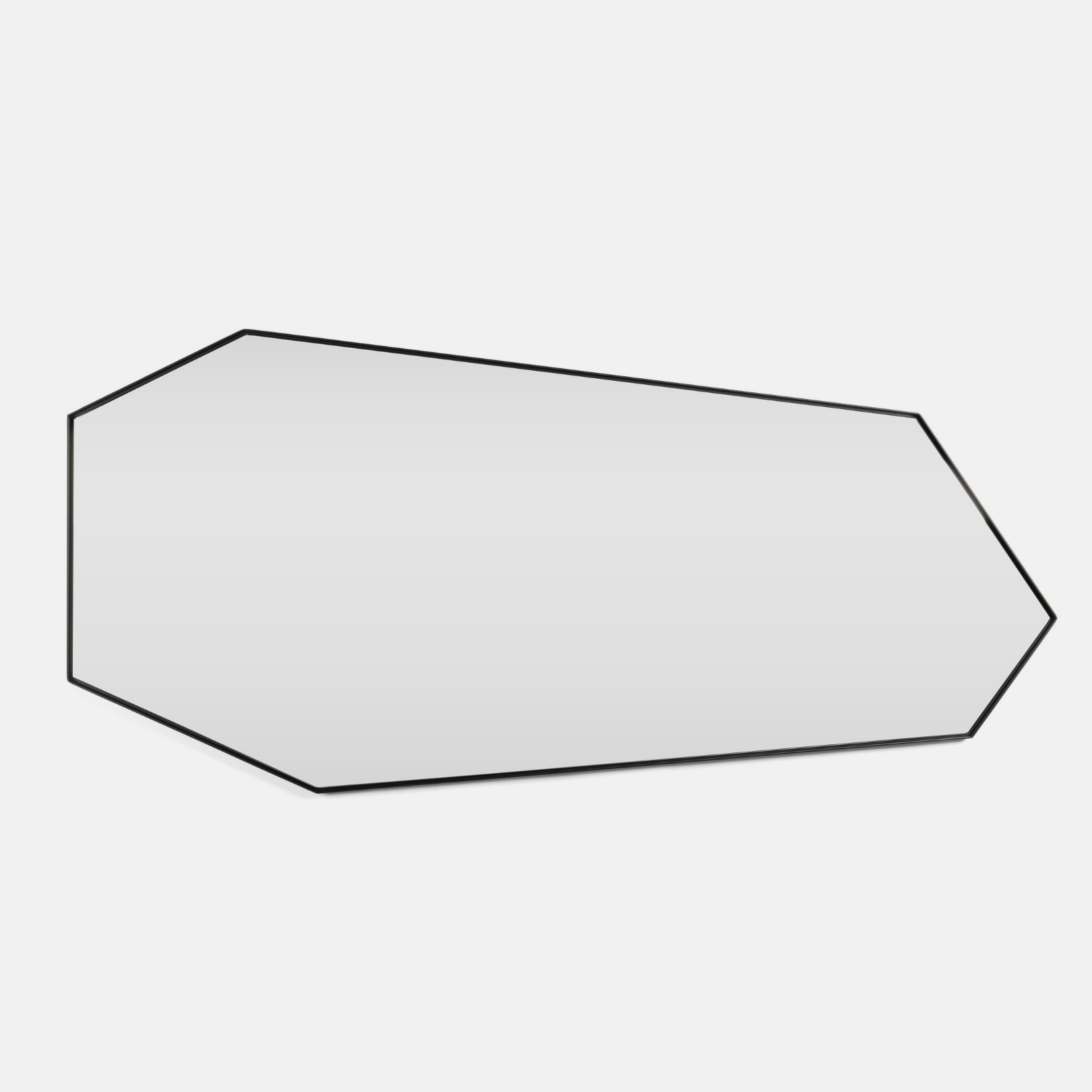 Large Geometric Feature Mirror on light grey background