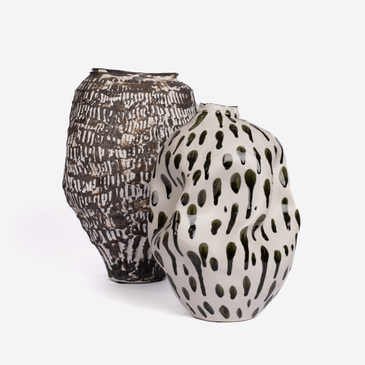 Monochrome Strokes Vase