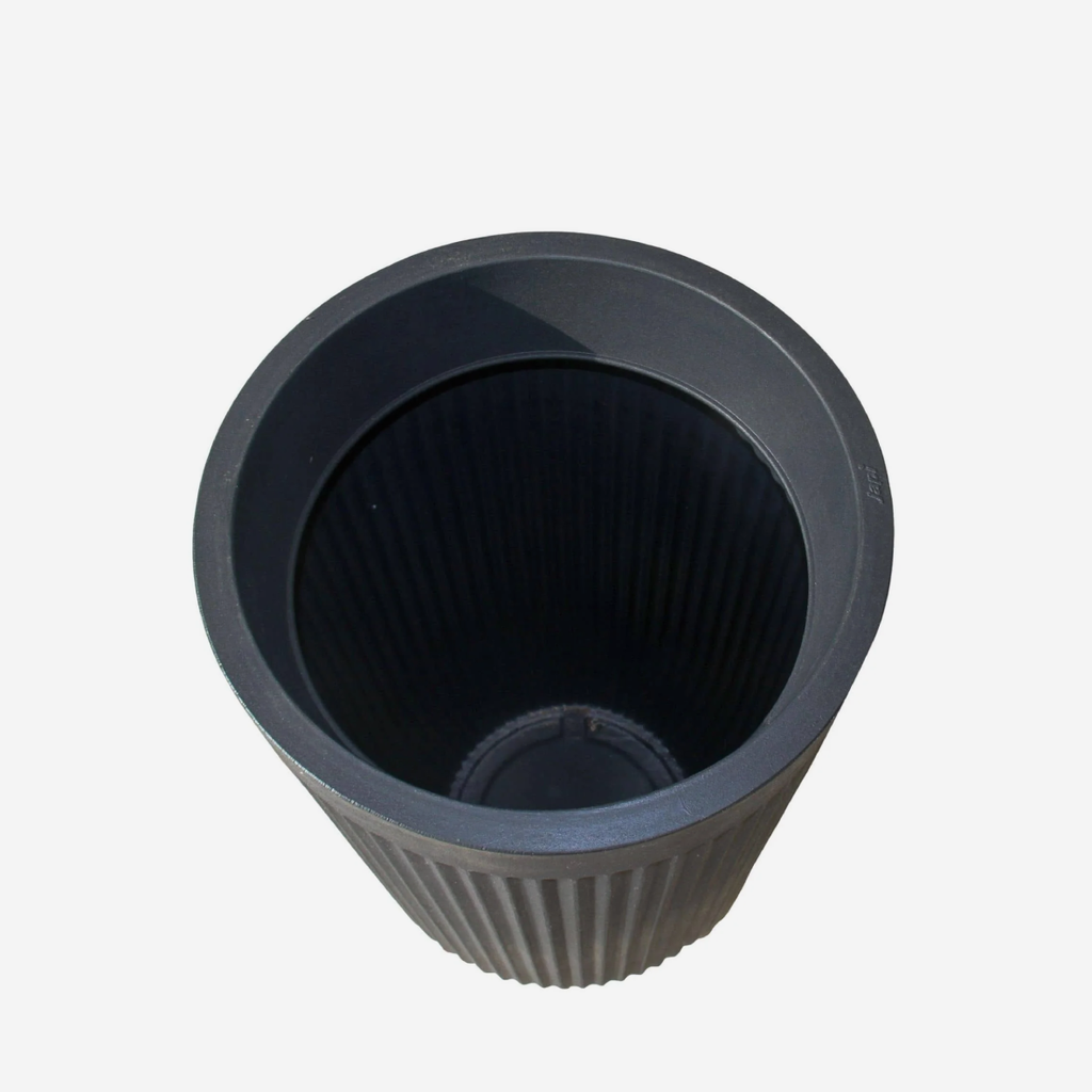 Flute Tall Planter Large - Lead