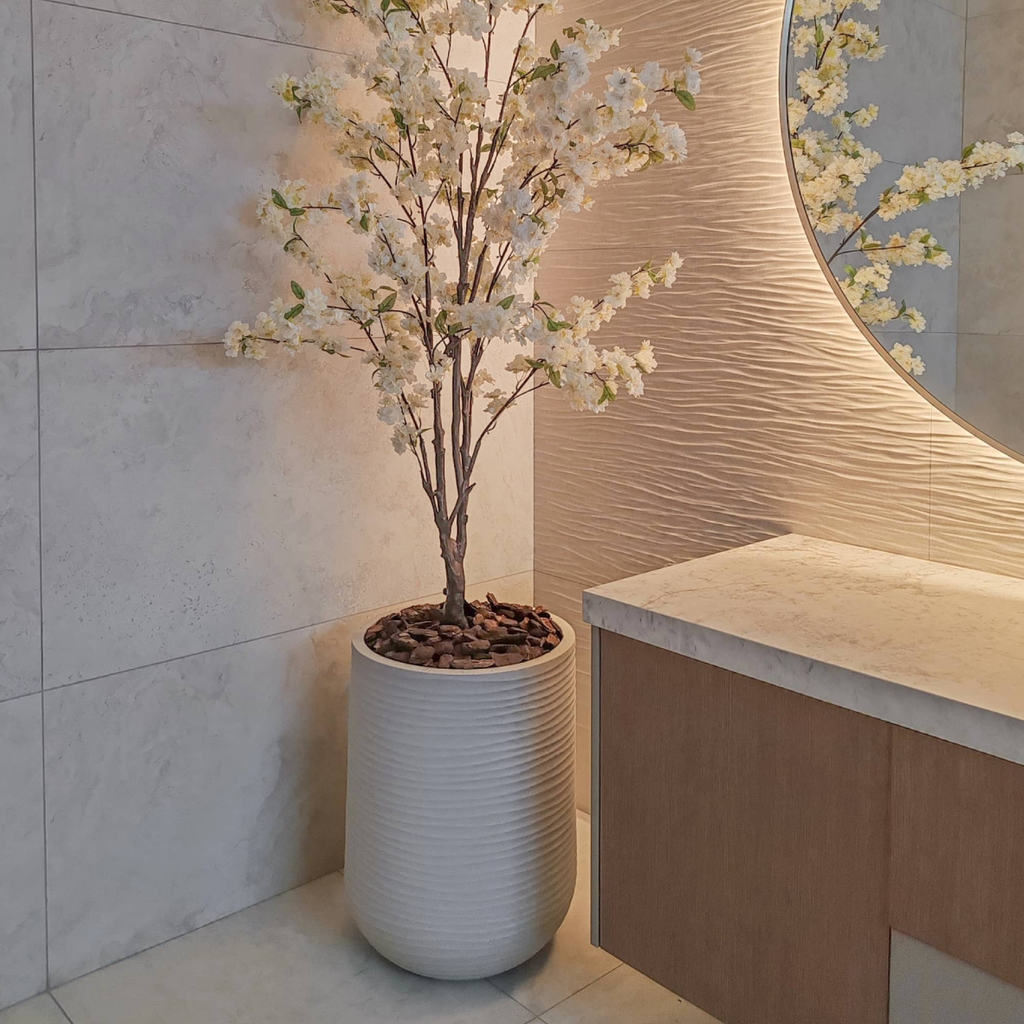 Lagoon Tall Planter - Off White