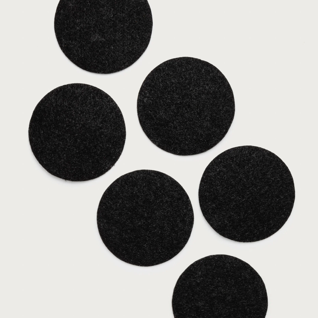 Round Coasters Set of 6 - Charcoal