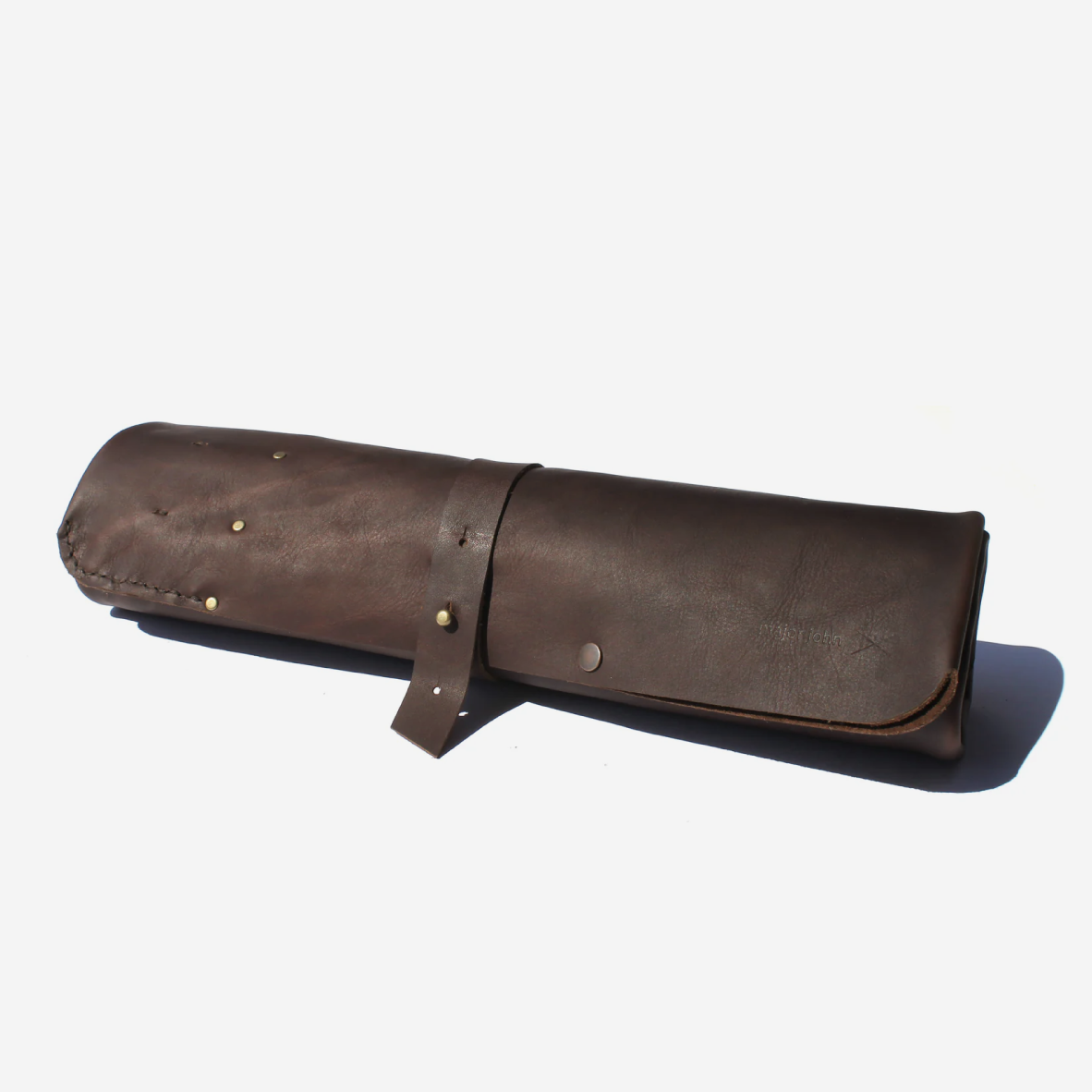 Leather Knife Roll - Chocolate