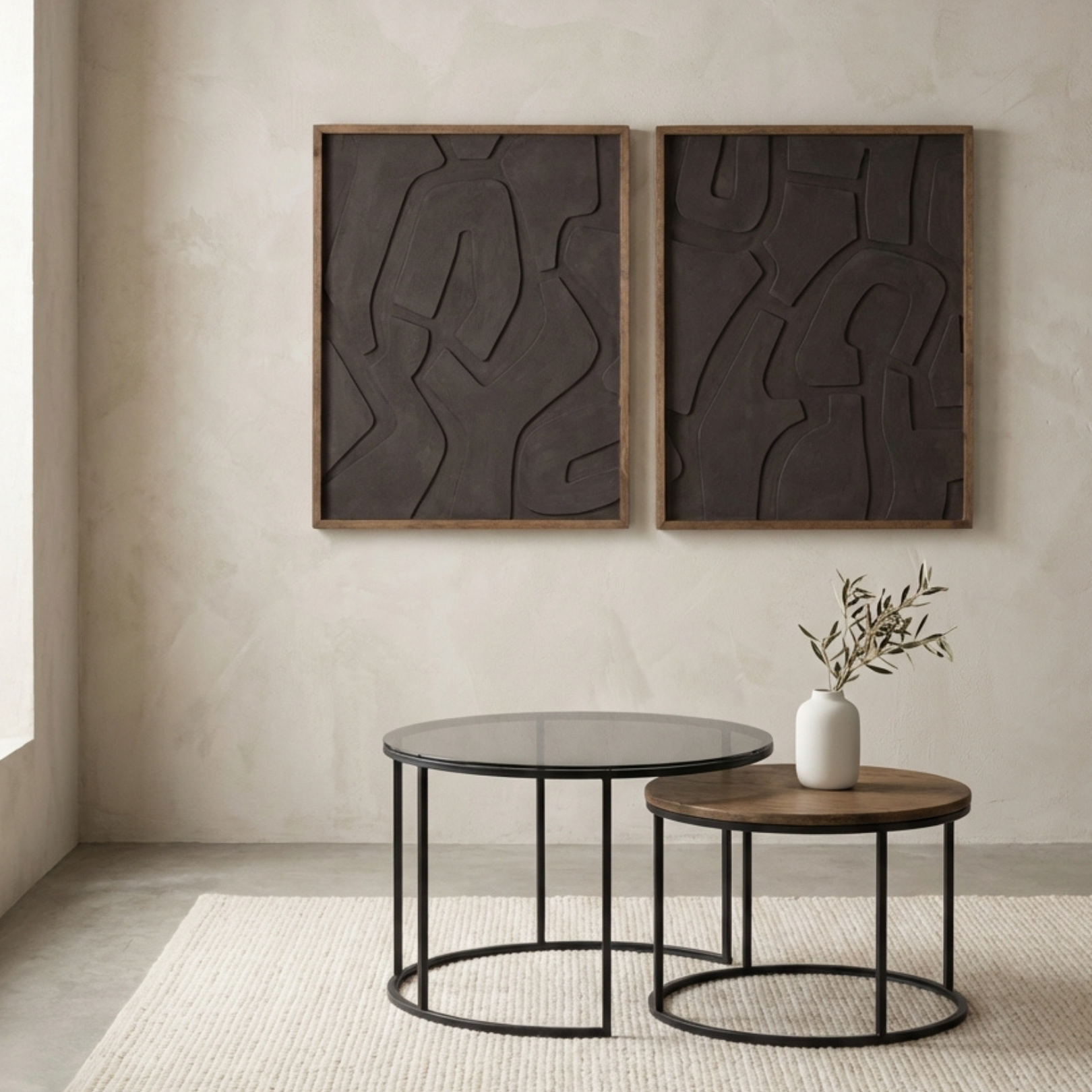 GridLock Textured Wall Art - Set of Two