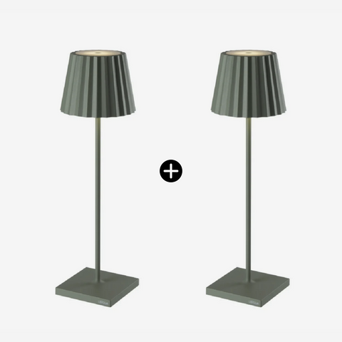 Plissé Rechargeable Table Lamp Combo