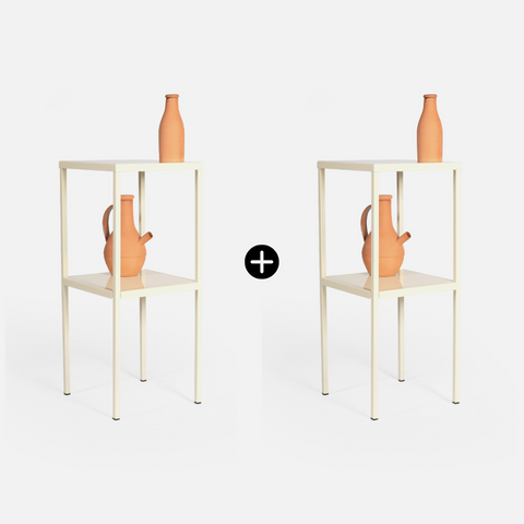 Simple Tall Geo Table Combo - Cream