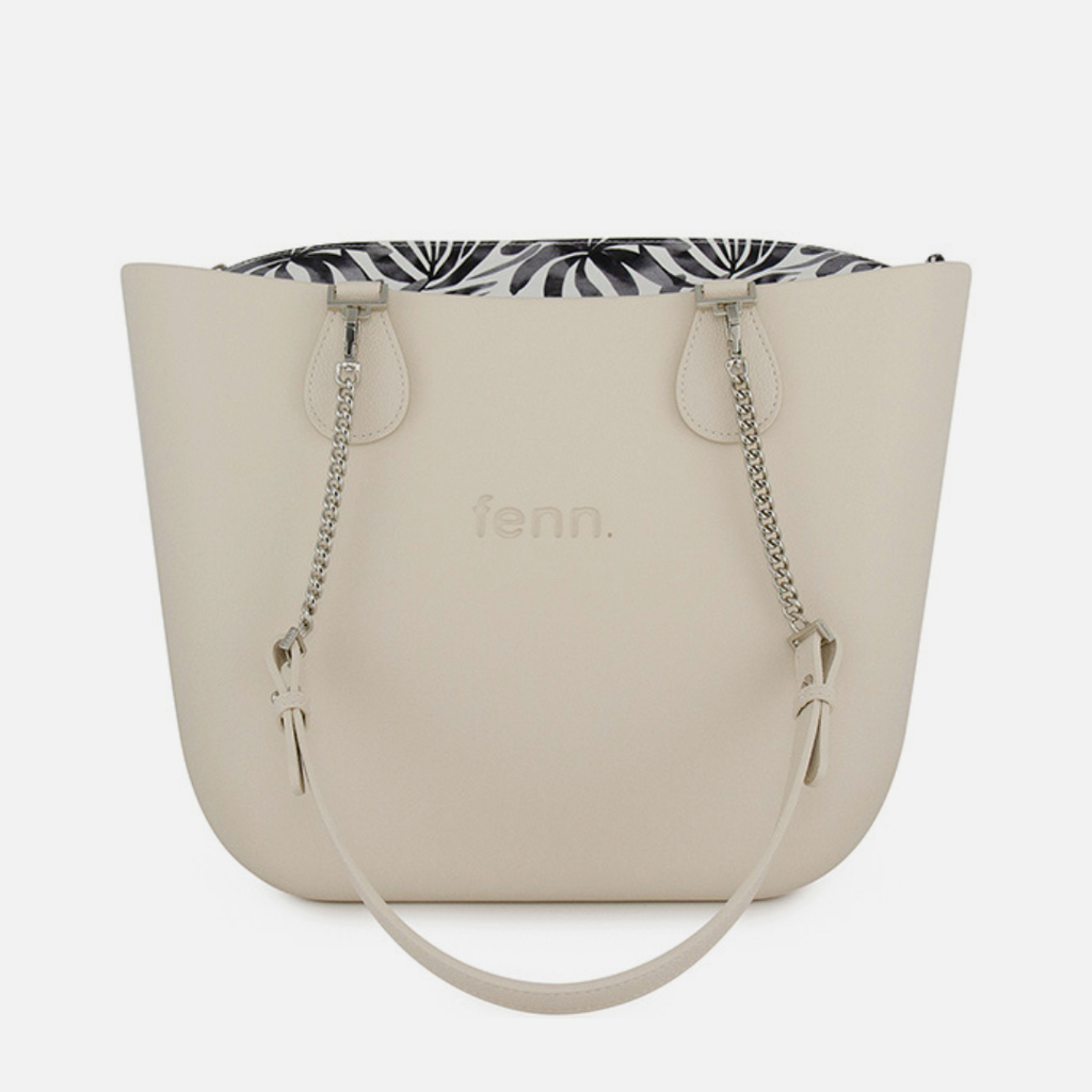 Original Handbag - Champagne - Palms Inner - Silver Chain