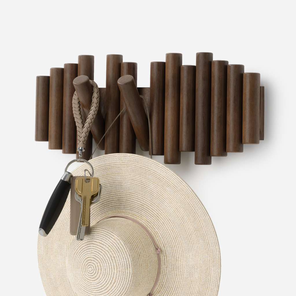 Picket Rail Wall Hook - Walnut