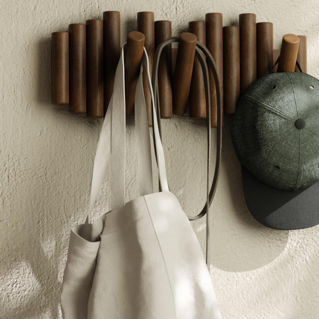 Picket Rail Wall Hook - Walnut