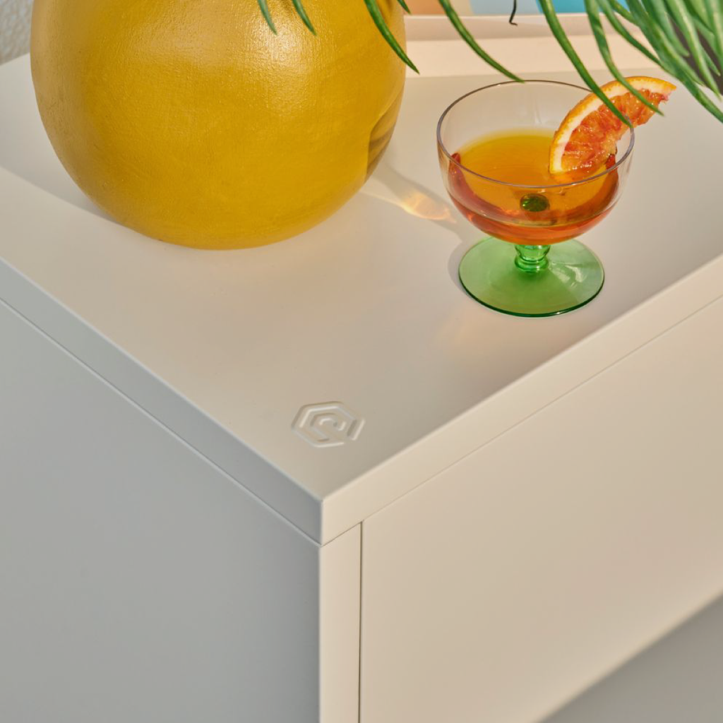 Popstrukt Sugar Cube Side Table - Soft White