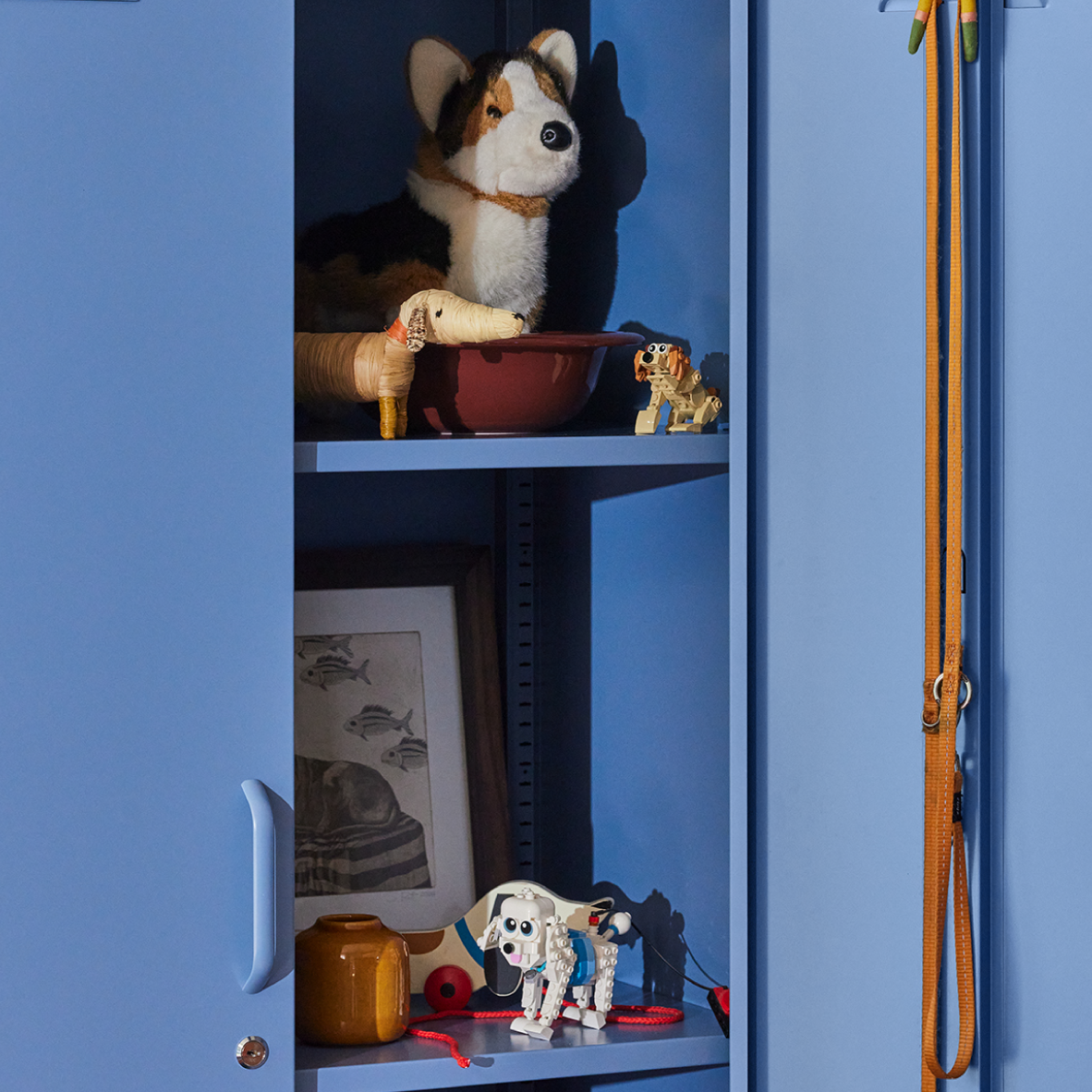 Popstrukt Sugar Cube Double Locker - Pigeon Blue