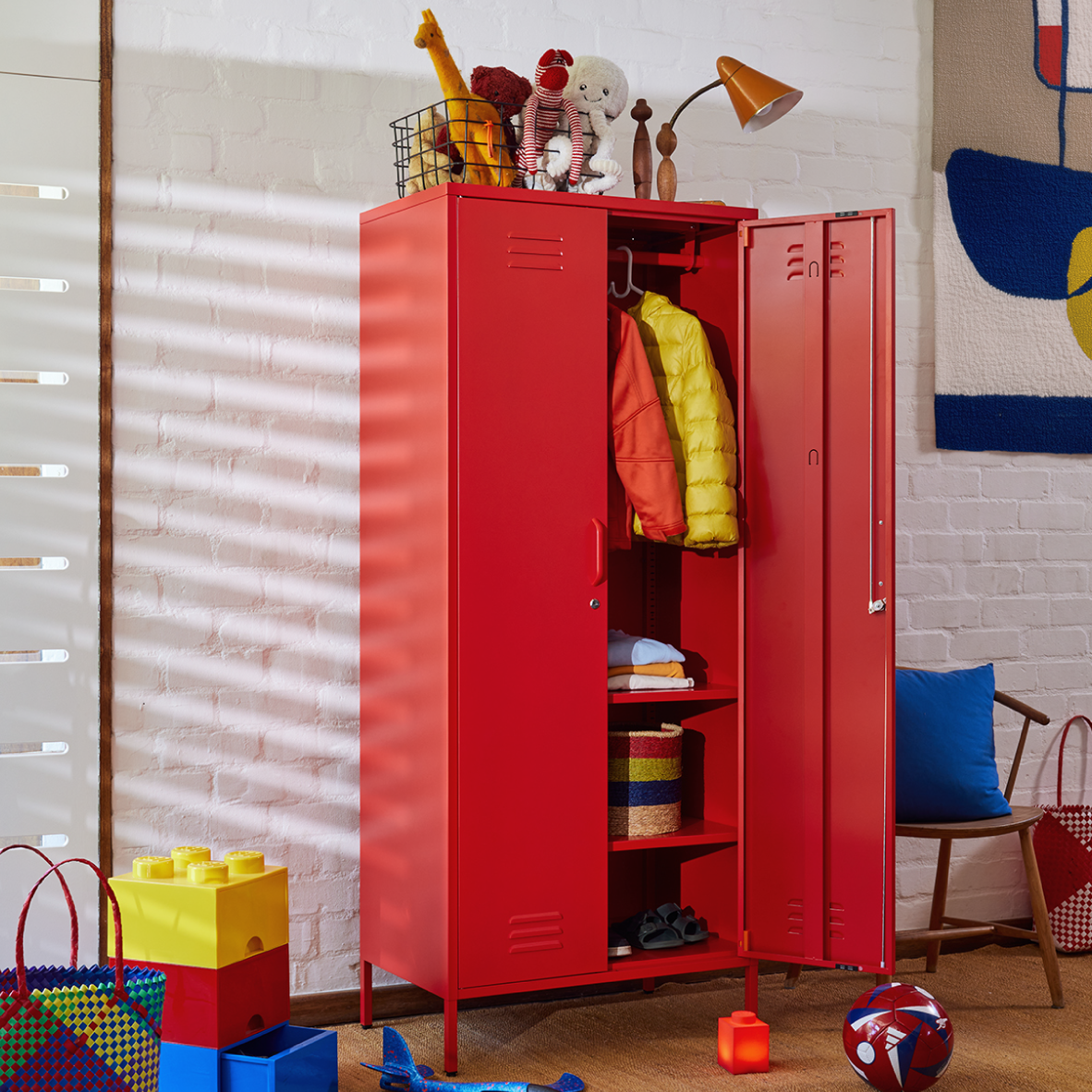 Popstrukt Sugar Cube Double Locker - Red Polka