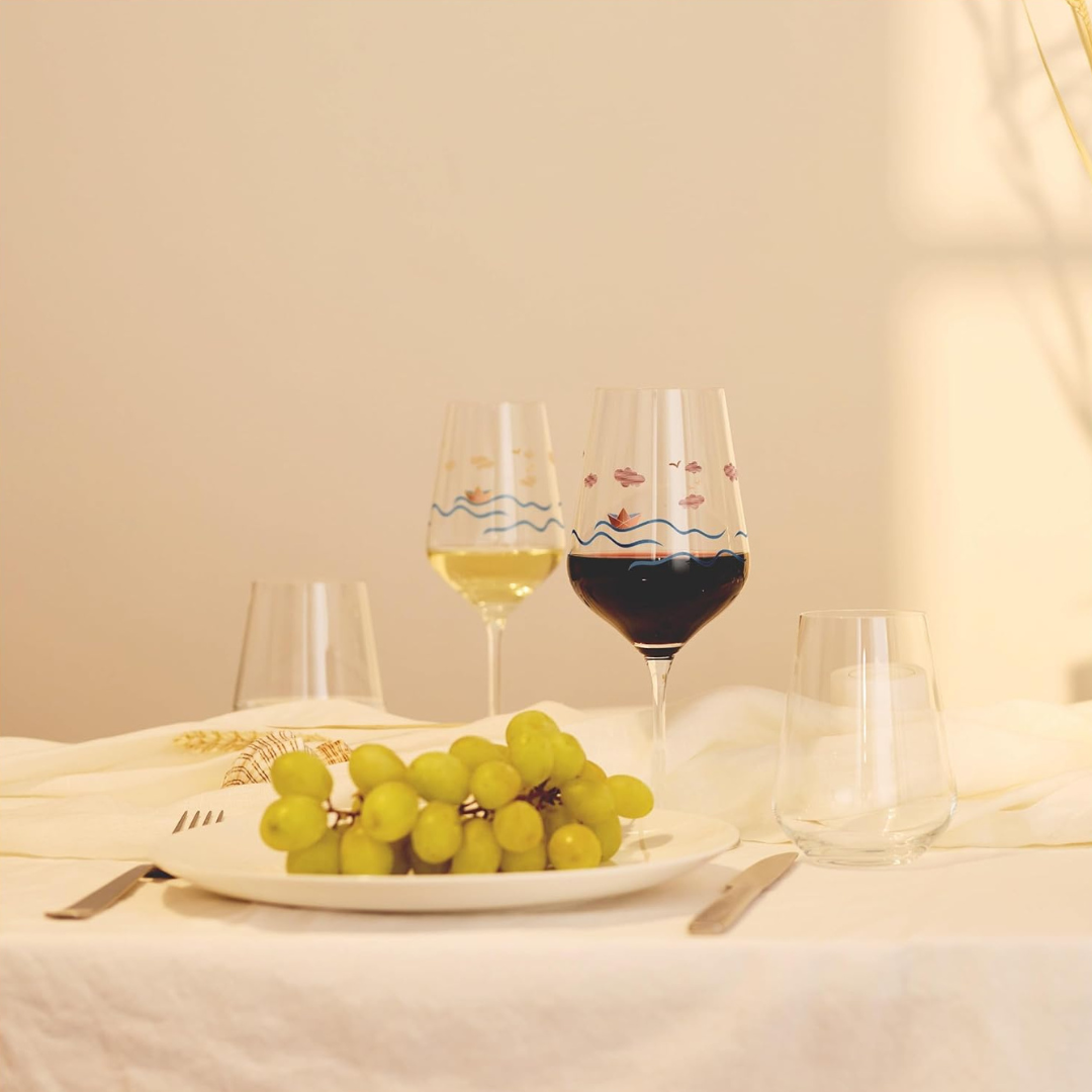 Herzkristall Crystal Red Wine Glass Set